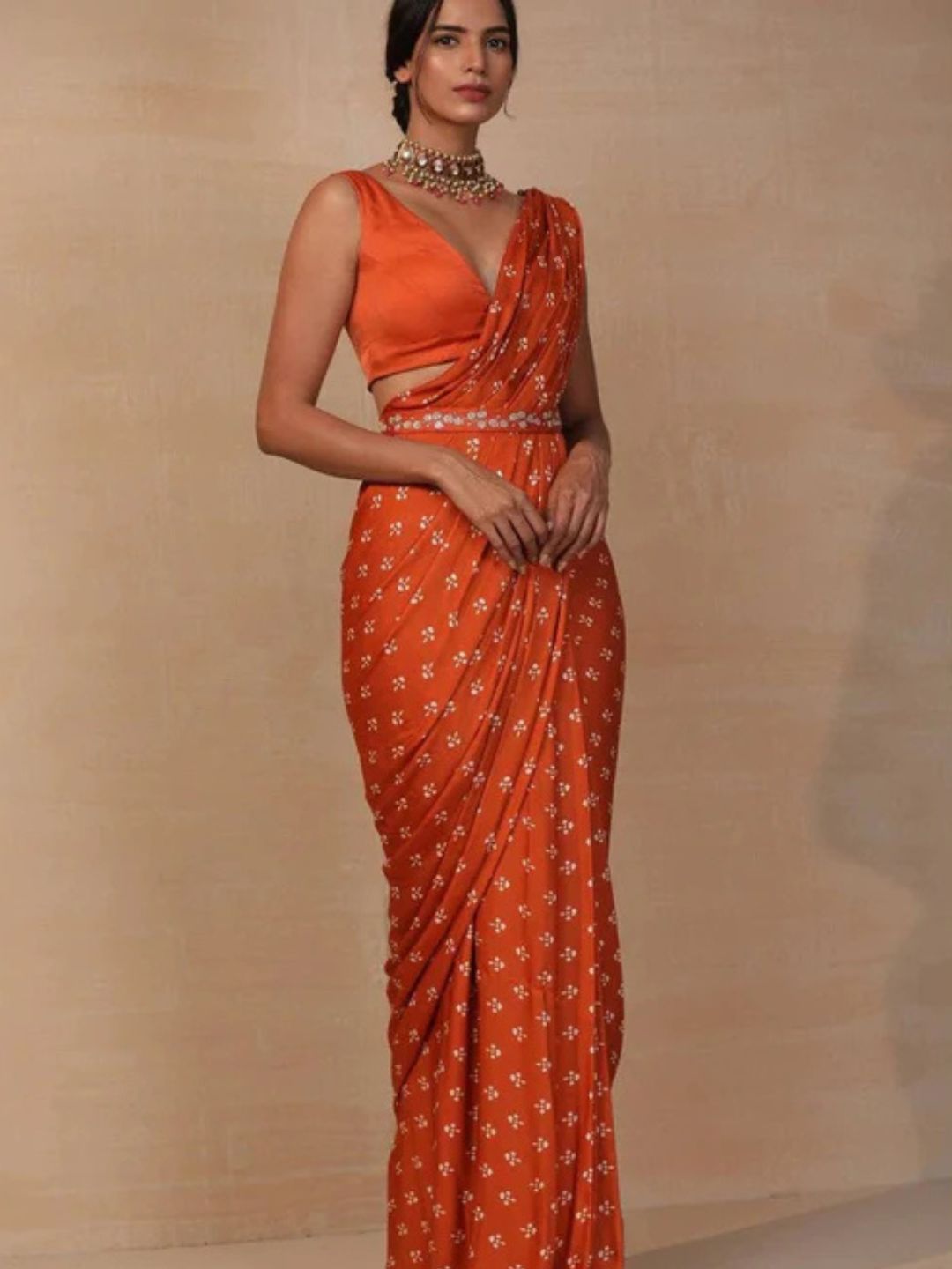 parniya satin georgette saree