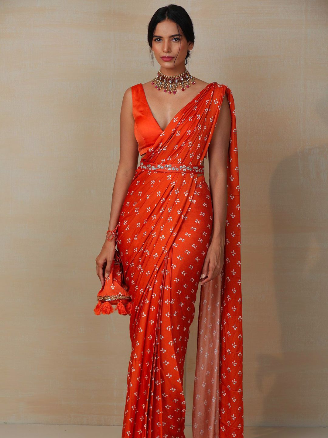 parniya satin georgette saree