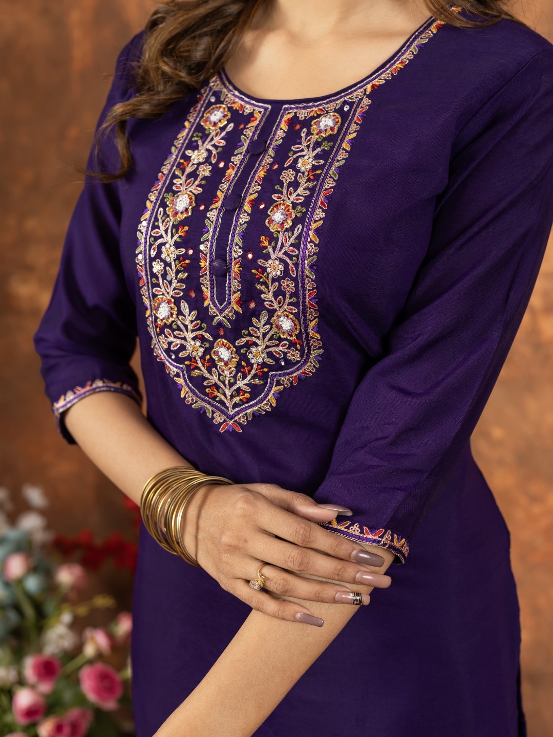 snappy straight kurti set for women with dupatta & pant