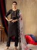 Partially Silk Embroidered Straight Kurti Pant Dupatta Set for Women – Flip The Style