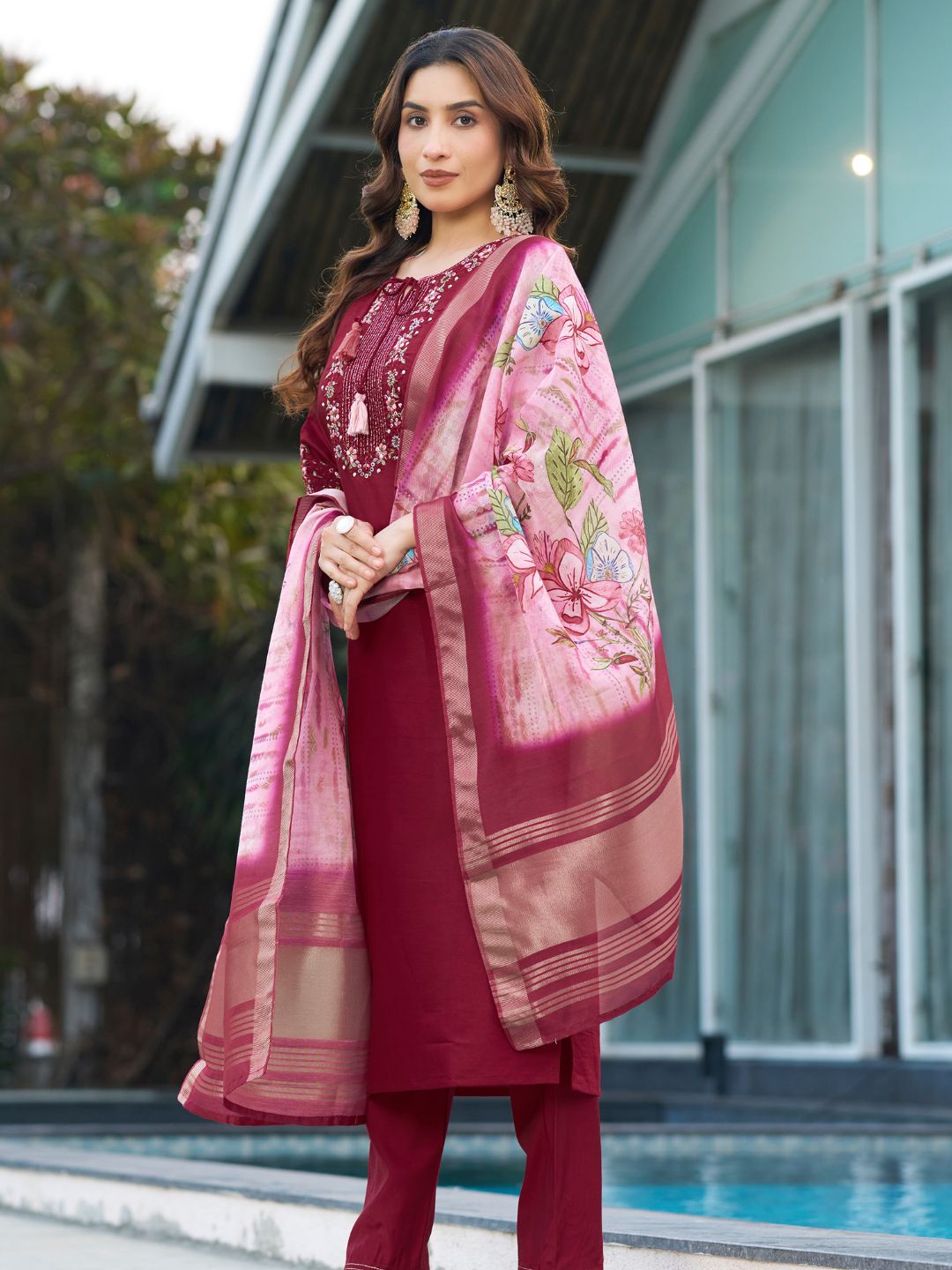 premium kurti pant dupatta set