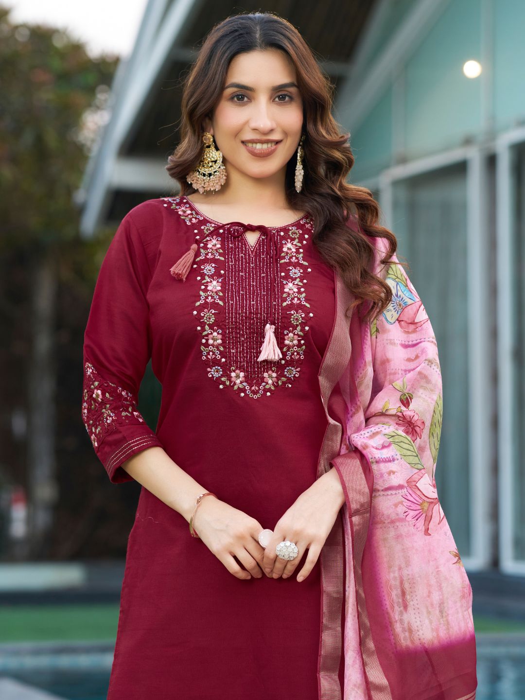 premium kurti pant dupatta set