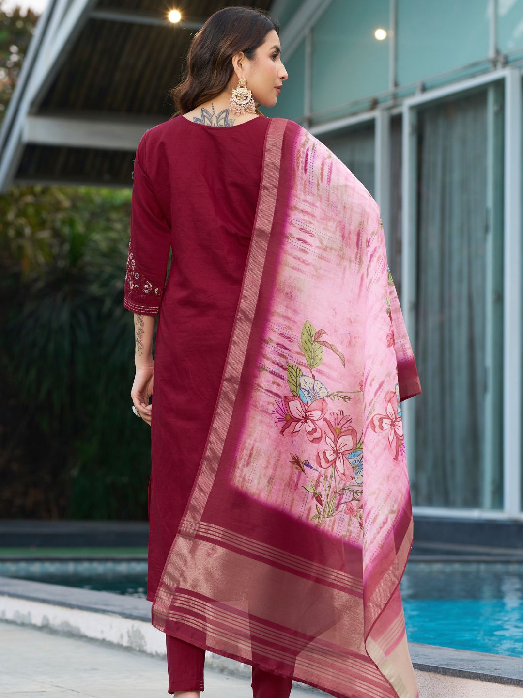 premium kurti pant dupatta set