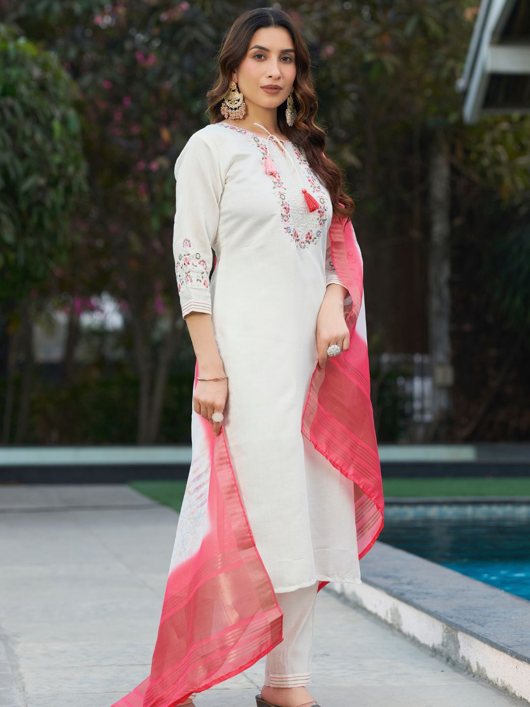 premium kurti pant dupatta set