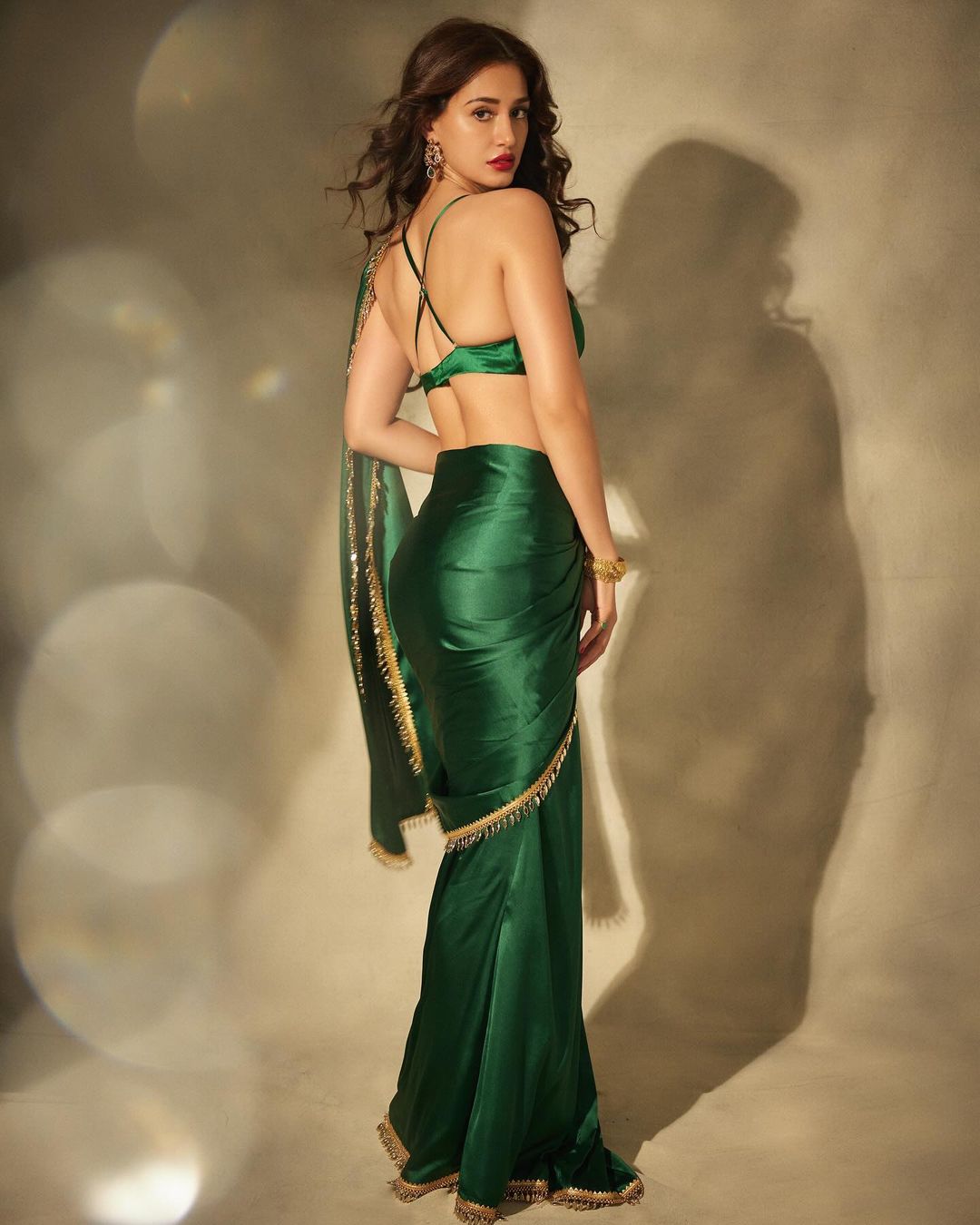 disha green saree