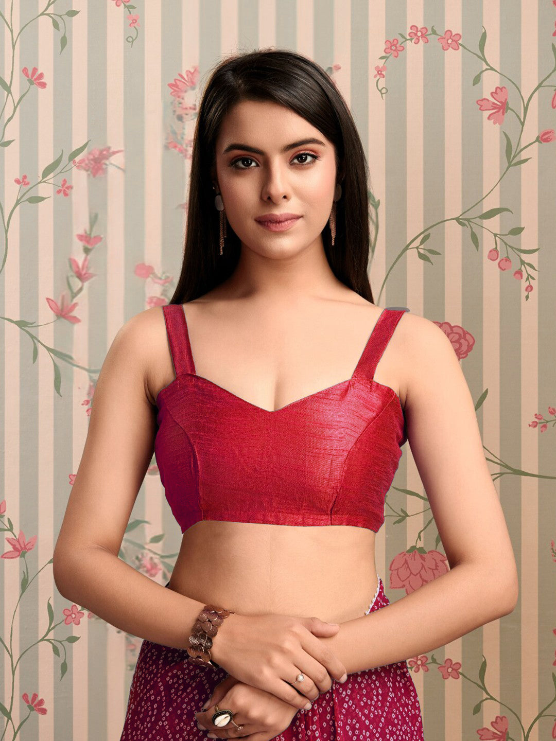 ready to wear saree — graceful bandhani