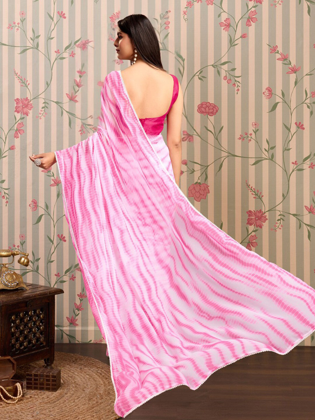 ready to wear saree - shibori elegance