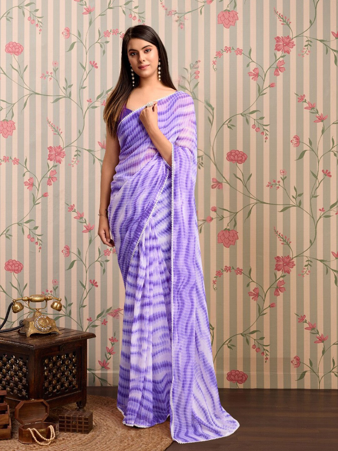 ready to wear saree - shibori elegance