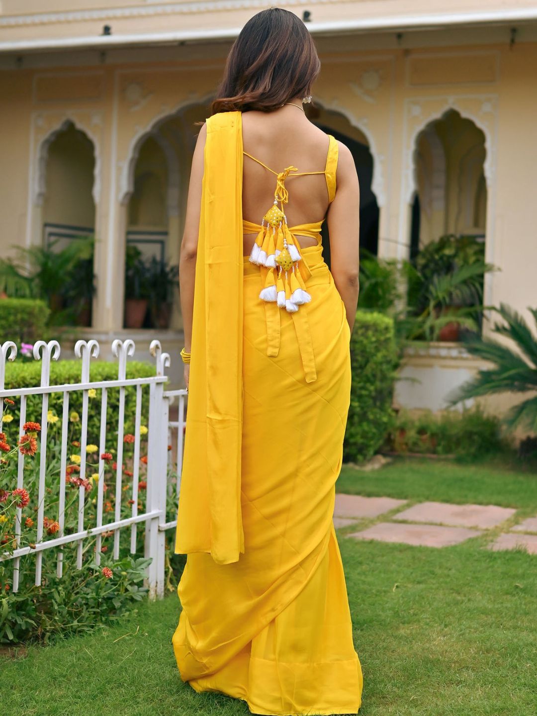 lavanya plain yellow
