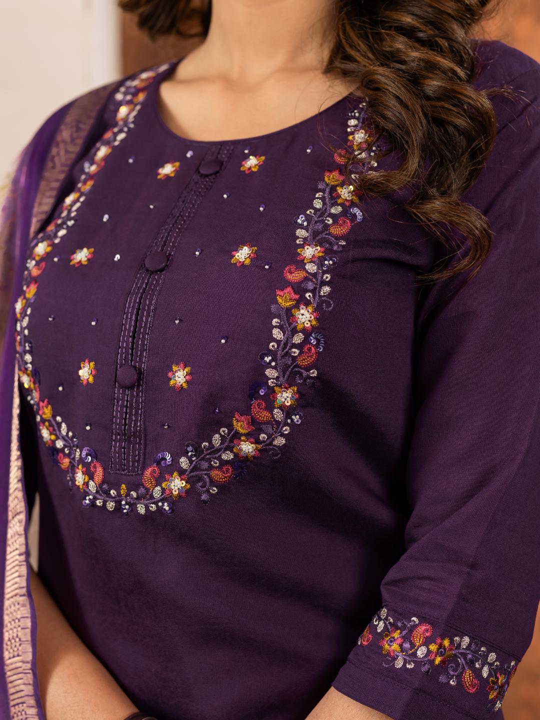 elegant straight kurti pant dupatta set