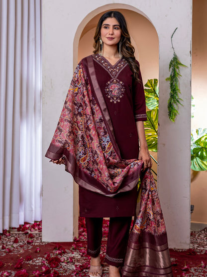 Stylish & Elegant Straight Kurti Pant Dupatta Set for Women
